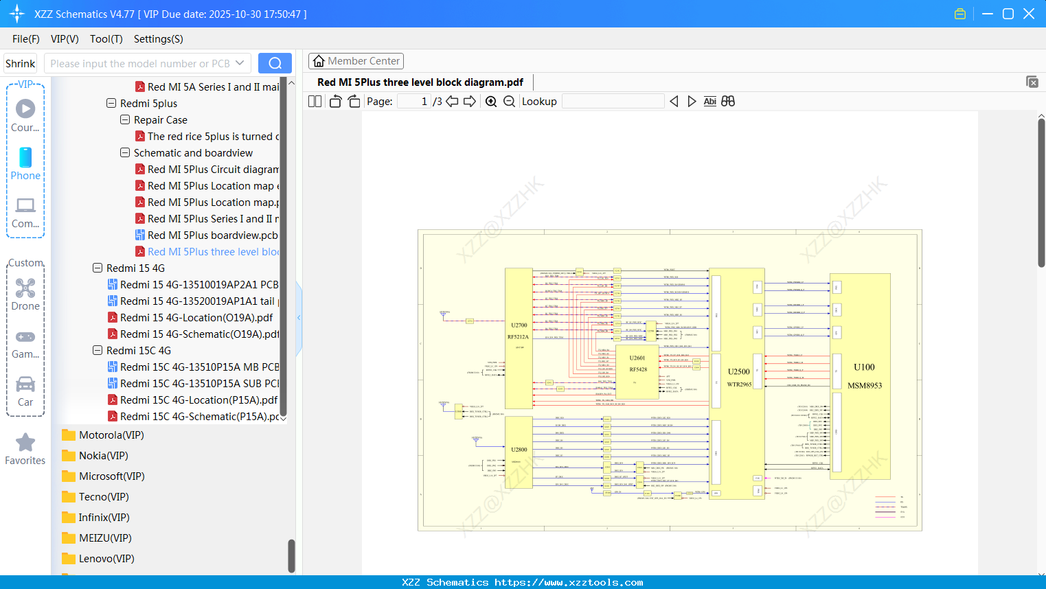 Xiaomi Redmi 5Plus Three Level Block Diagram